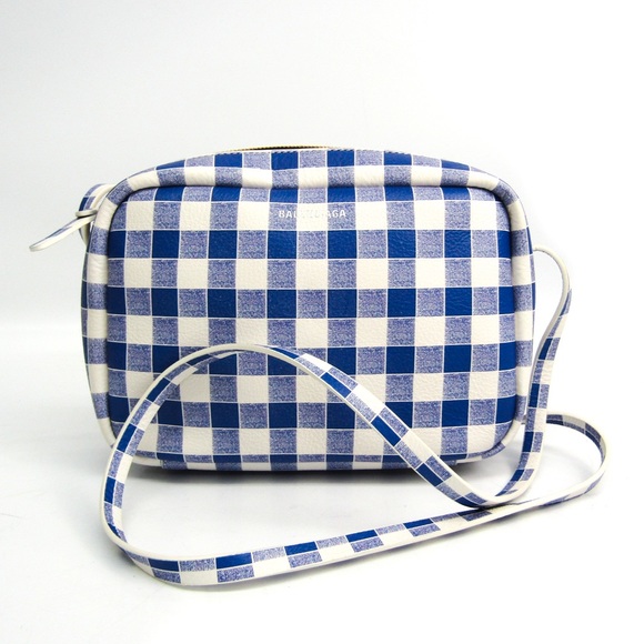 Balenciaga Handbags - Balenciaga everyday camera bag in blue/purple checkered print